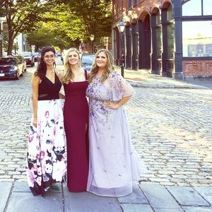 Asos embroidered long dress